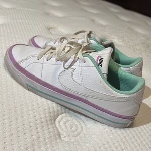 Nike Women's White and Mint Sneakers